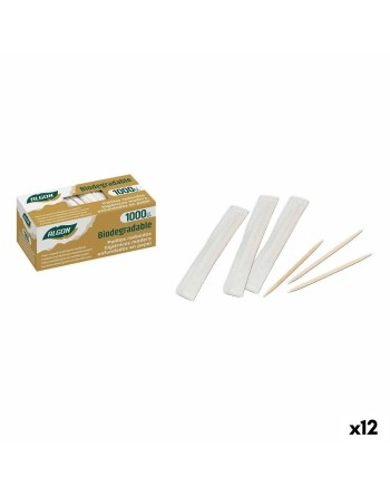 Tooth Picks Algon Wood 1000 Pieces (12 Units)