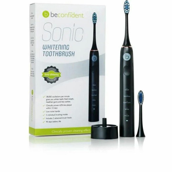 Cepillo de Dientes Eléctrico Beconfident Sonic Negro / Oro rosa