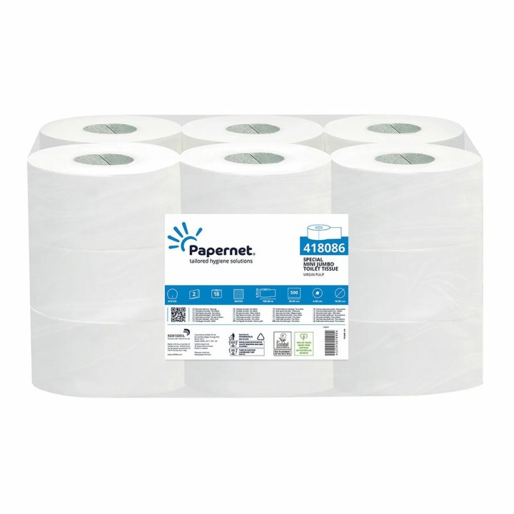 Papel Higiénico Papernet Mini Jumbo 418086 (18 Unidades) Doble capa