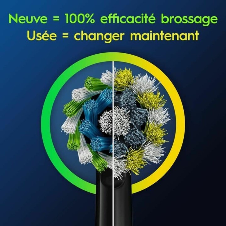 Tandbørstehoved Oral-B Pro Cross action Sort 4 enheder