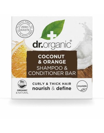 2-in-1 Shampoo and Conditioner Dr.Organic Coconut and Orange 75 g Solid