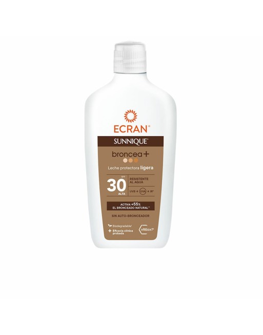 Lait solaire Ecran Sunnique Broncea+ Spf 30 Léger