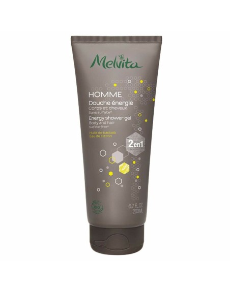 2-in-1 Gel et shampooing Melvita MELVITA HOMME 200 ml Énergisant