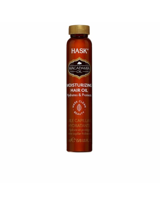 Hårolie HASK MACADAMIA OIL 18 ml Fugtgivende