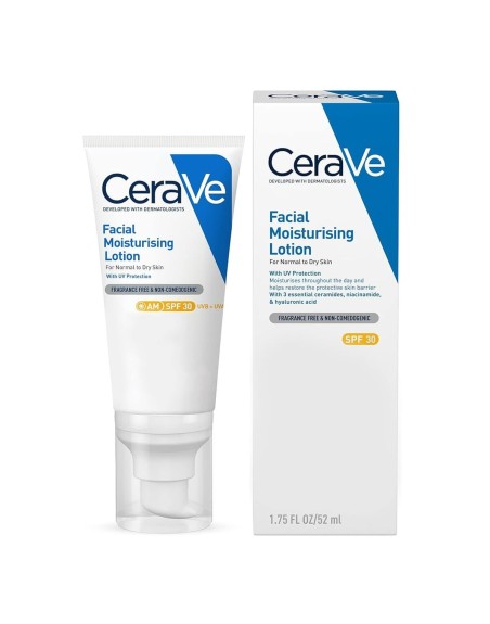Fugtgivende Ansigtslotion CeraVe Spf 30 52 ml
