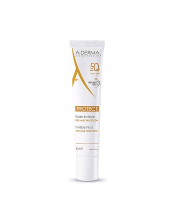 Écran solaire visage A-Derma Protect Fluide Invisible Spf 50 40 ml