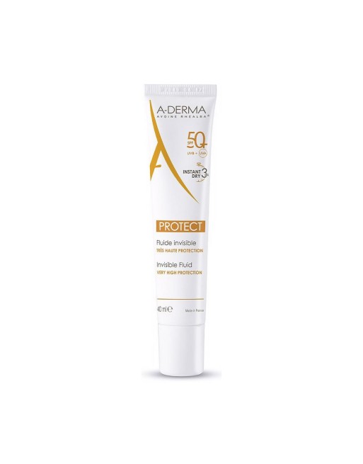 Écran solaire visage A-Derma Protect Fluide Invisible Spf 50 40 ml