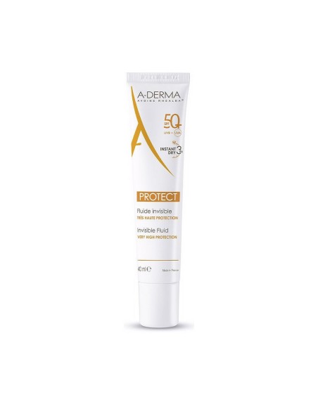 Solcreme til ansigtet A-Derma Protect Fluide Invisible Spf 50 40 ml