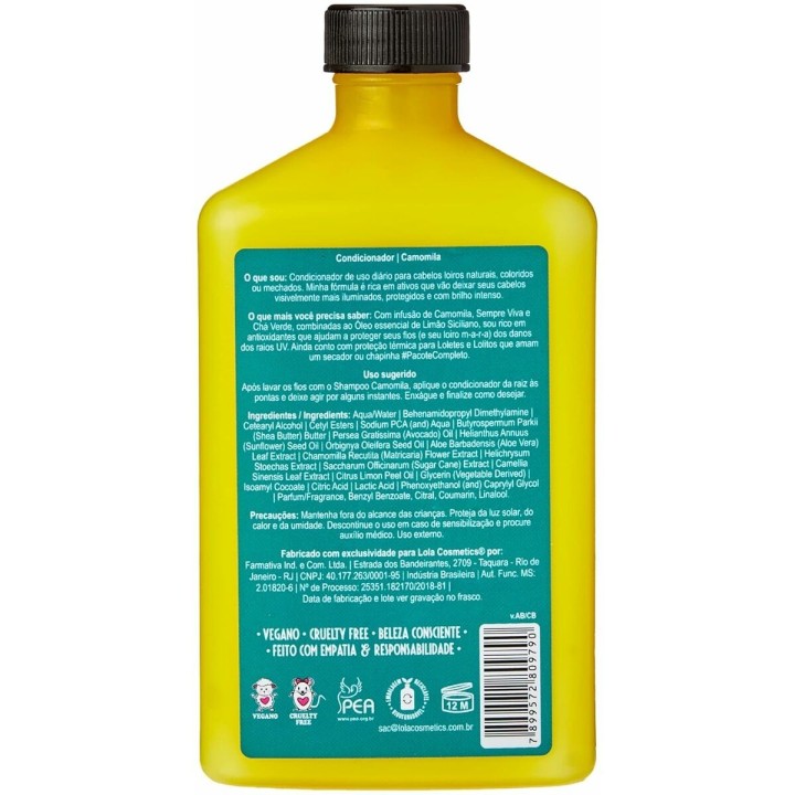 Hårbalsam Lola Cosmetics Camomila 250 ml