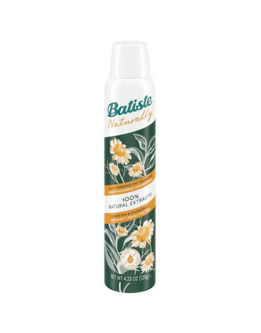Shampoo Secco Batiste Naturally 200 ml Tè Verde Camomilla