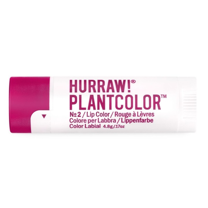 Læbepomade med farve Hurraw! PlantColor Nº 2 4,8 g Stick