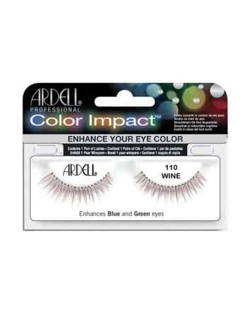 Sæt med falske øjenvipper Ardell Color Impact Nº 110 Wine