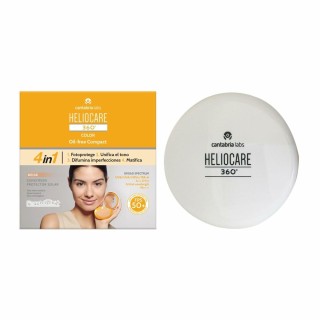 Solbeskyttelse med farve Heliocare 360 Compact Oil-Free Beige SPF 50+ 10 g