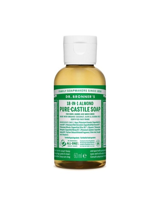 Liquid Soap Dr Bronner's 60 ml Almonds