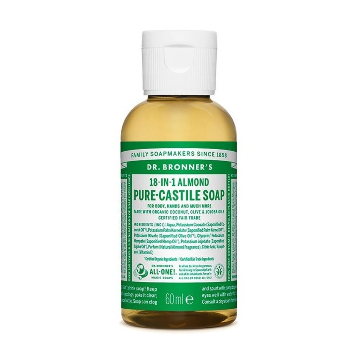 Flydende sæbe Dr Bronner's 60 ml Mandler