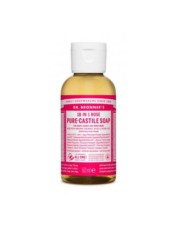 Savon liquide Dr Bronner's 60 ml Roses