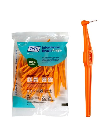 Cepillos interdentales Tepe Angle Naranja 0,45 mm 25 Unidades