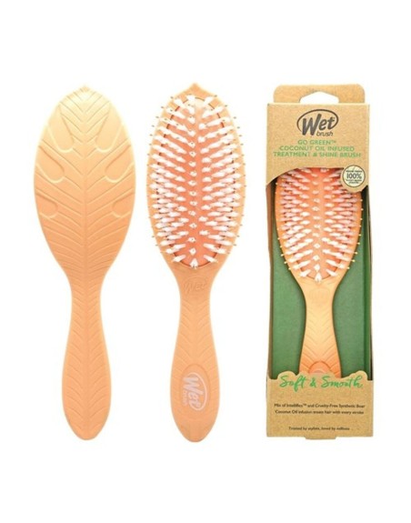 Cepillo Desenredante The Wet Brush Go Green Naranja Suavizante