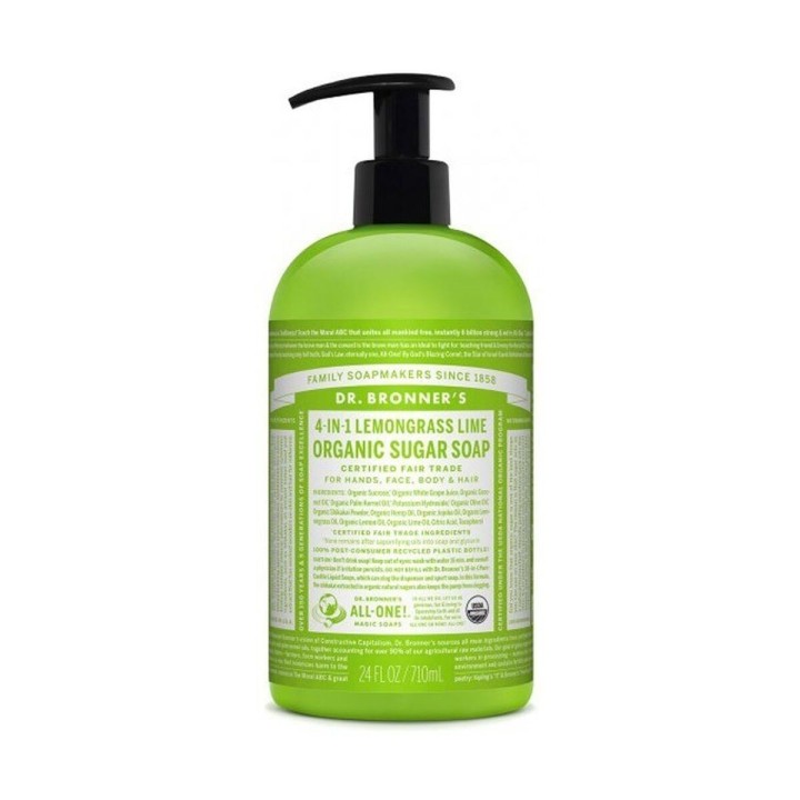 Flydende sæbe Dr Bronner's Lemongrass Lime 710 ml