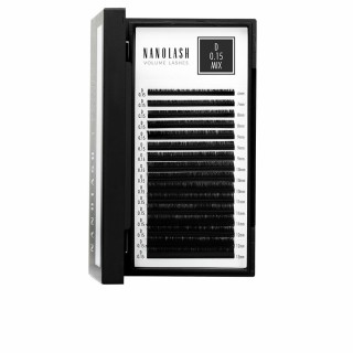 Sæt med falske øjenvipper Nanolash VOLUME LASHES Udvidelser 6-13 mm