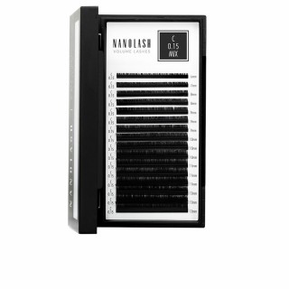 Sæt med falske øjenvipper Nanolash VOLUME LASHES Udvidelser 6-13 mm