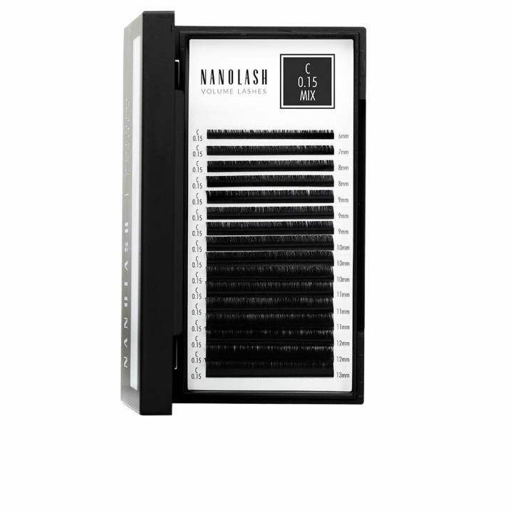 Sæt med falske øjenvipper Nanolash VOLUME LASHES Udvidelser 6-13 mm