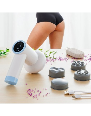 6 in 1 Wiederaufladbare Anti-Cellulite-Massagepistole CellyGun InnovaGoods