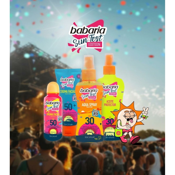 Solcreme til ansigtet Babaria Sun Fest SPF 50+ 75 ml Limited edition Flødefarvet