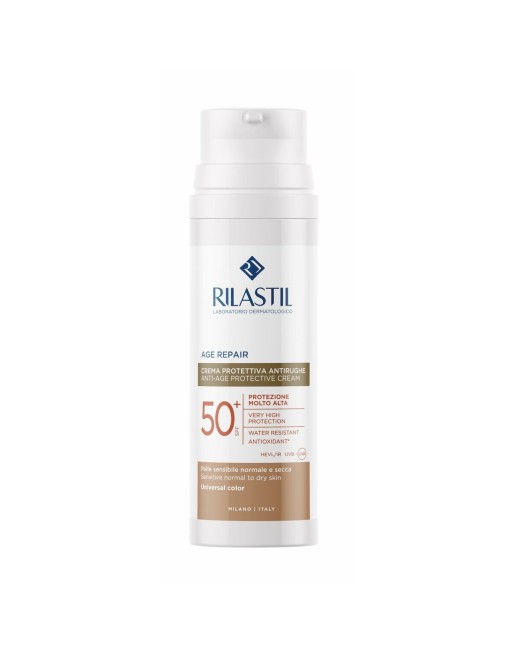 Sun Protection with Colour Rilastil Age Repair SPF 50+ 50 ml Anti-ageing