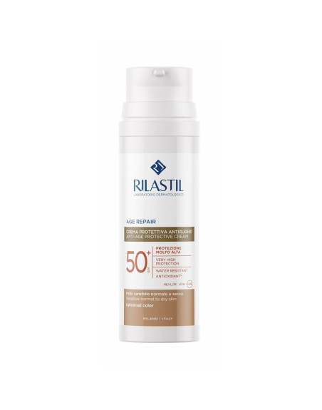 Protector Solar con Color Rilastil Age Repair SPF 50+ 50 ml Antiedad