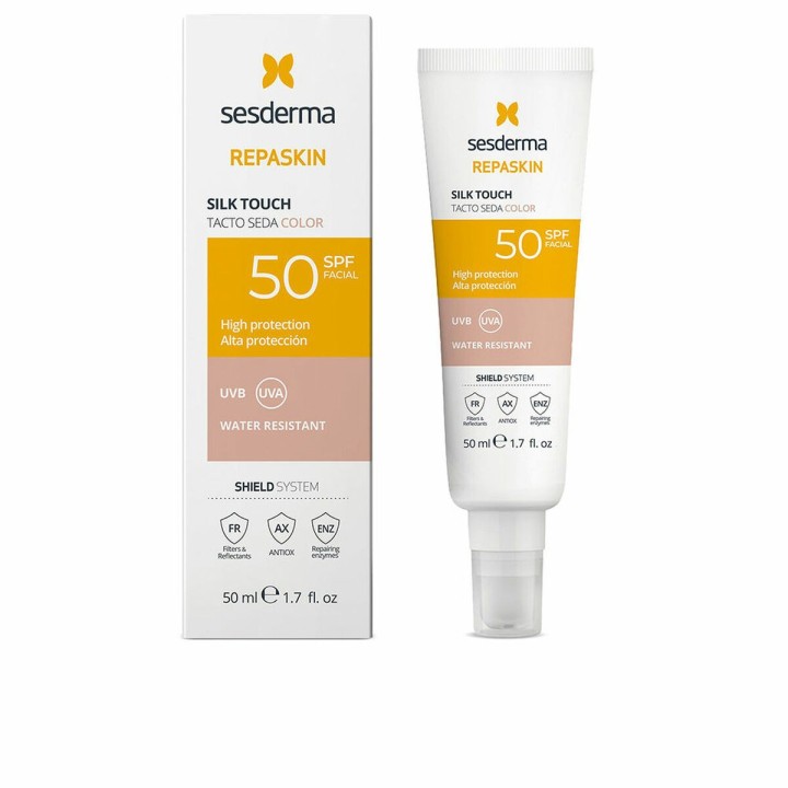 Protector Solar con Color Sesderma REPASKIN Spf 50 50 ml Sedoso