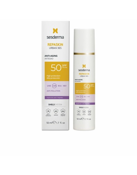 Solcreme til ansigtet Sesderma Repaskin Urban 365 Spf 50 50 ml Anti-Age Anti-forurening