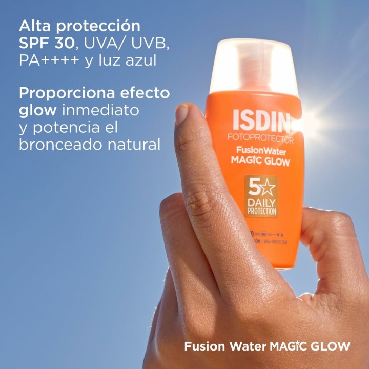 Solcreme til ansigtet Isdin Fusion Water Magic Glow Spf 30 50 ml