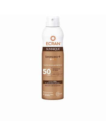 Bruma Solar Protectora Ecran Sunnique Broncea+ Spf 50 250 ml Leche Solar