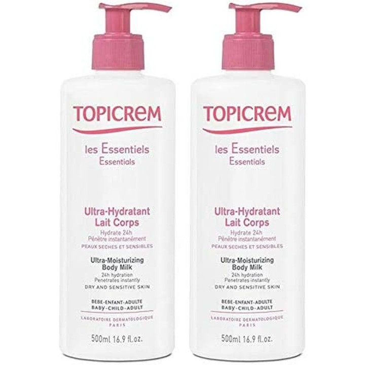 Leche Hidratante Corporal Topicrem 500 ml x 2