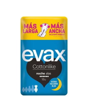 Hygiejnebind med Vinger til Natten Evax COTTONLIKE (9 uds)