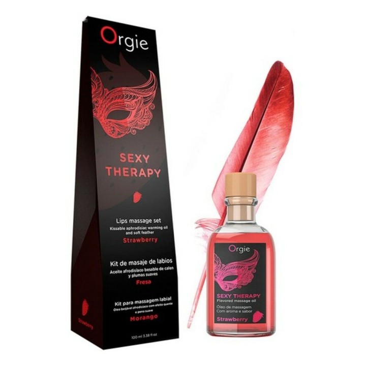 Afslappende Massage Kit Orgie Jordbær 2 Dele