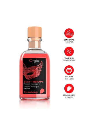 Afslappende Massage Kit Orgie Jordbær 2 Dele