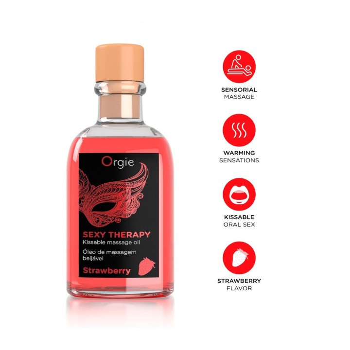 Trousse de relaxation pour massage Orgie Fraise 2 Pièces