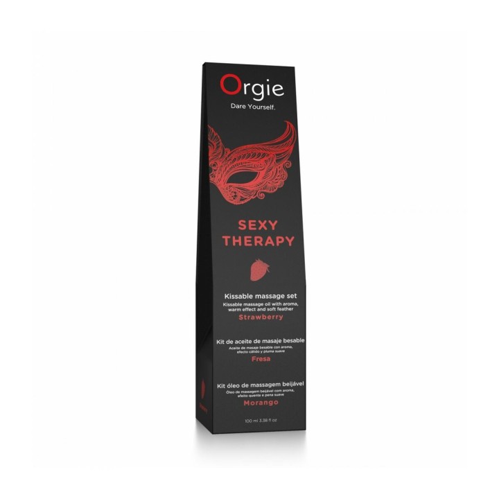 Trousse de relaxation pour massage Orgie Fraise 2 Pièces