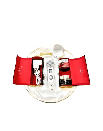 Facial Massager with Radiofrequency, Phototherapy and Electrostimulation Drakefor 9905 White 3 Pieces