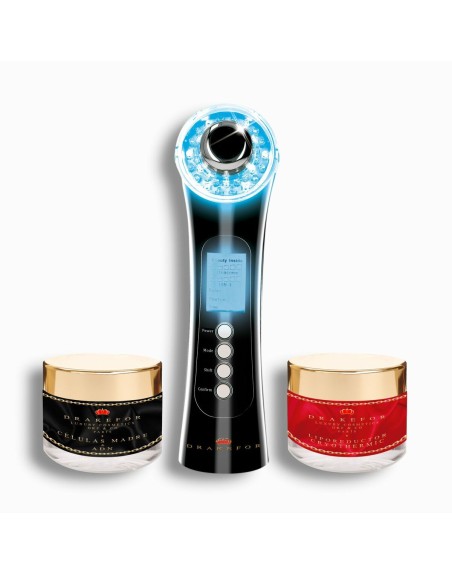 High Frequency Rejuvenating Facial Massager Drakefor 480 Black 3 Pieces