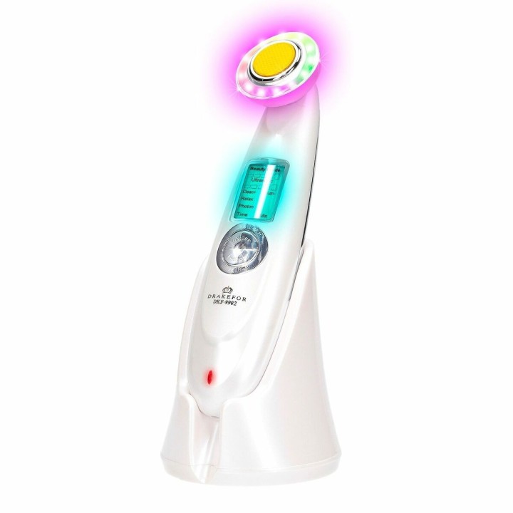 Ansigtsmassager med radiofrekvens, lysbehandling og elektrostimulering Drakefor DKF-9902AURUM Hvid