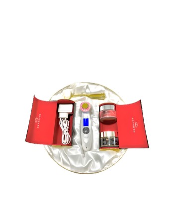 Gesichtsmassagegerät mit Radiofrequenz, Phototherapie und Elektrostimulation Drakefor 9902 Weiß 3 Stücke