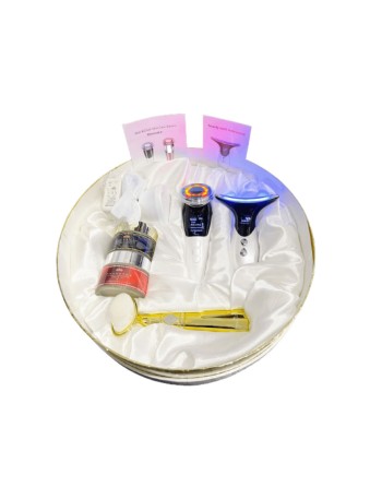 Masajeador Facial con Radiofrecuencia, Fototerapia y Electroestimulación Drakefor QLINIQ DUPLO 4 Piezas