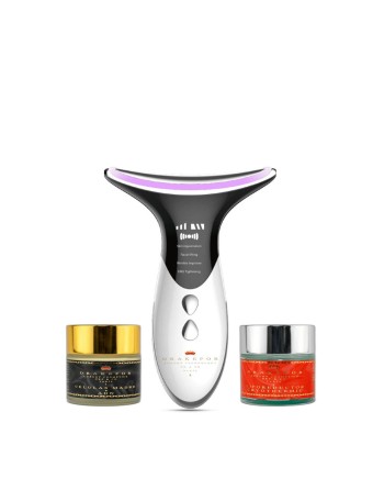 Facial Massager with Radiofrequency, Phototherapy and Electrostimulation Drakefor QLINIQ DUPLO 4 Pieces