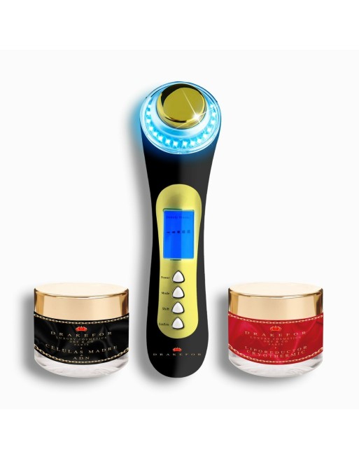 High Frequency Rejuvenating Facial Massager Drakefor M015 Black 3 Pieces