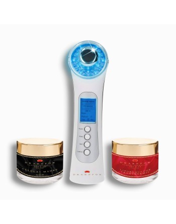 Masseur Haute Fréquence pour le Rajeunissement du Visage Drakefor 480 Blanc Soin rajeunissant 3 Pièces