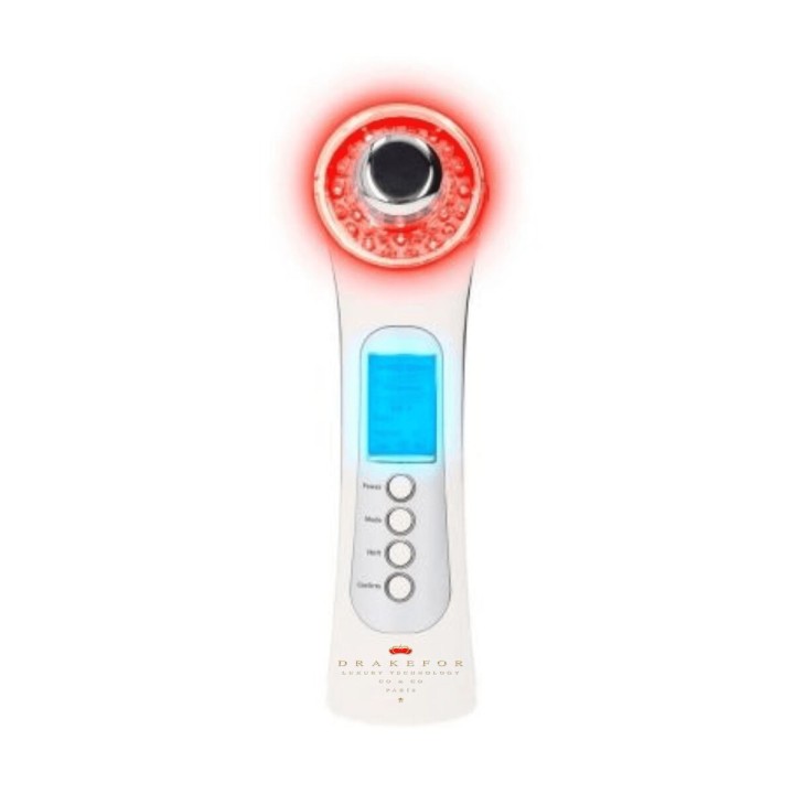 Ansigtsforyngende massager med høj frekvens Drakefor 480 Hvid Foryngende Behandling 3 Dele