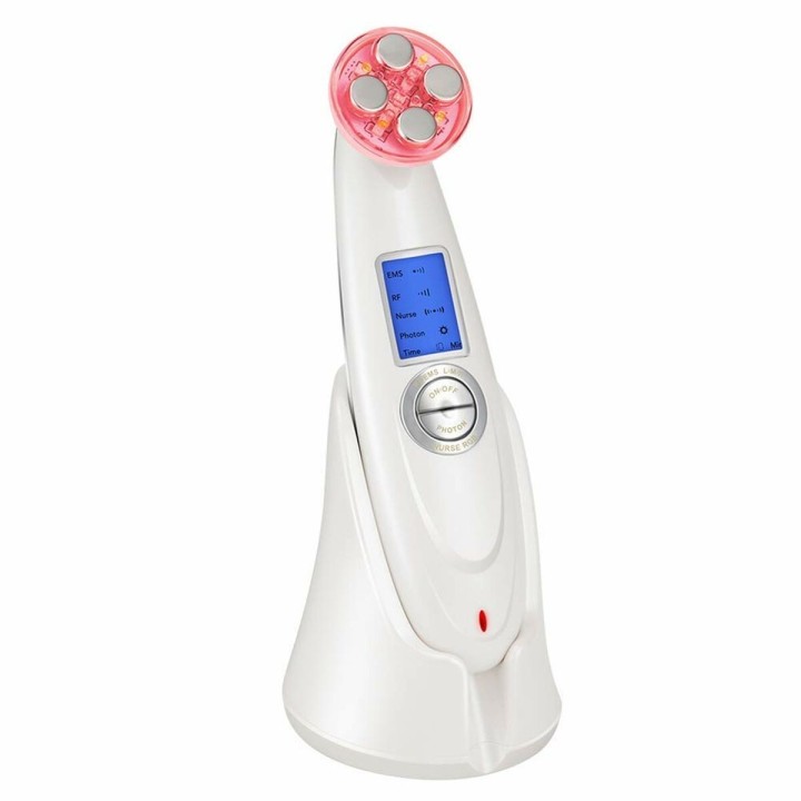 Ansigtsmassager med radiofrekvens, lysbehandling og elektrostimulering Drakefor 9901 Hvid 3 Dele